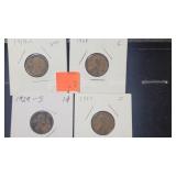 (8) Wheat Cents 1919 S VF - 1925 G - 1927 F -