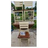 Drop Leaf Tall Table W/ 3 Chairs