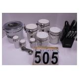 Canisters - Salt & Pepper - Farberware Knife -