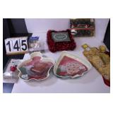 Box of Christmas Items w/ Baking Pans ~Garland ~