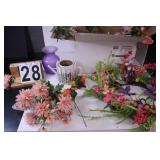 Box of Wreaths ~ Artifical Flowers ~ Vase