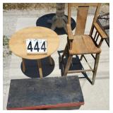 Wooden Chest ~ Small Table ~ VTG High Chair