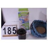 Pair of Cloth Woven Baskets ~ Small Crock ~