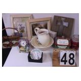 Box w/ Pictures ~ Cross ~ Candle ~ Clock
