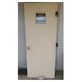 White Entrance Door w/ Small Window 80.5"T X 32"W