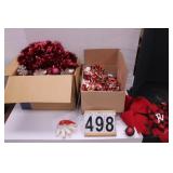 2 Boxes Holiday Decor W/ Garland - Christmas-