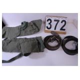 2 Leather Belts - Ammo Pouches