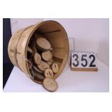 Basket Of Hickory Wood For Smoker/ Crafts