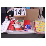 Box of Christmas Items w/ Gift Boxes ~ Gift Wrap ~