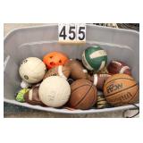 Grey Tote w/ Volley Balls ~ Footballs ~