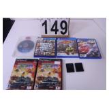 4 PS4 Games ~ 2 PS2 Games ~ 2 PS2 Memory Cards