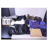 Box of Purses & a Travel Bag