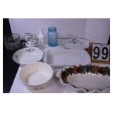 Glassware w/ Fruit Bowl ~ Ball Jar ~