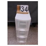 Plastic 3 Drawer Storage Bin