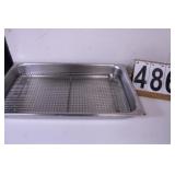 Stainless Steel Pan W/ Drain Grid     21" X 12.5