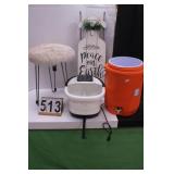 Covered Stool - Foot Spa - Decorator Sled -