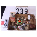 Flat W/ VTG TI Calculator - Shoe Horn - Cap Gun-