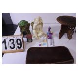 Wooden Plant Stand ~ Cherub ~ Wind Chime ~