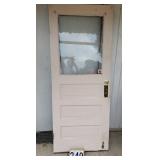 White Entry Door w/ Large Window 79.25"T X 32"W