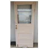 White Entry Door w/ Large Window 79.25"T X 32"W