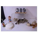 Shoe Box W/ Puffer Fish - Sea Shells - Porky Pig