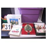 Purple Tote w/ Holiday Decor ~ Easter Village