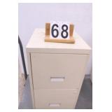 2 Drawer Metal Filing Cabinet 25.5" X 15" X 18"