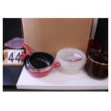 Box of Pots & Pans ~ Plastic Bowls