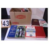 Box of Books w/ Bibles ~ Cookbook
