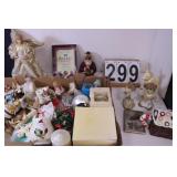 Flat Of Holiday Decor W/ House Tea Pot - Angel -
