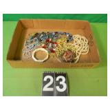 Flat of Costume Jewelry