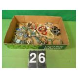 Flat of Costume Jewelry