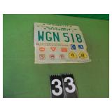 1977 Licenses Plates