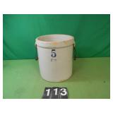 5 Gal Crock With Handles & Chips
