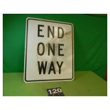 End One way Sign