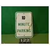 10 Minute Parking Sign