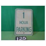 1 Hour Parking Sign
