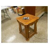 Oak Lighted Lamp Table 2" x 20"