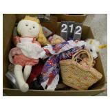 Large Box Of Dolls & Small Toys