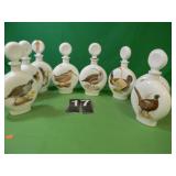 Set of 8 Field Birds Bottles