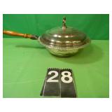 Ornate Silver Plate Chafing Pot With Lid