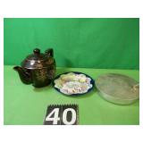 Crumb Catcher ~ Oriental Plate ~ Tea pot