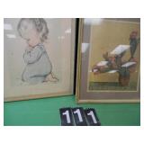 Old Pictures Praying Baby and Cactus