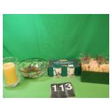 Christmas Cups Bowl & Candleholder