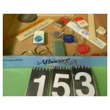 Old Lighters and Key Chains and Pin