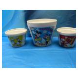 Set of # 3 Disney Popcorn Bowls
