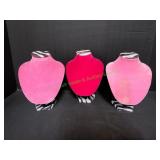 (3) 12" Zebra Necklace Displays
