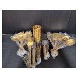 13pc Stainless Steel Gold Utensil Set
