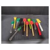 (12) Silicone Spreading Spatula & Spaghetti Fork