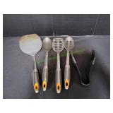 Cuisinart 4pc Utensil Set & Stainless Steel Tongs